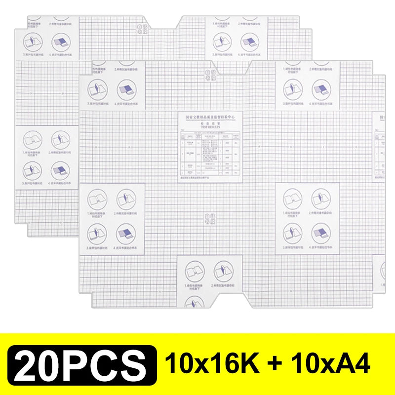 Lot de 10 à 30 protège-livres autocollants transparents et mats A4/16K/22K, imperméables, pour manuels scolaires, fournitures d'emballage