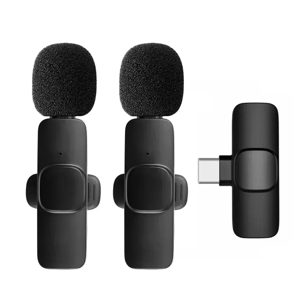 Portable Wireless Lavalier Microphone for Live Streaming/YouTube/TikTok/Facebook Live Noise Reduction Mic For iPhone/Android