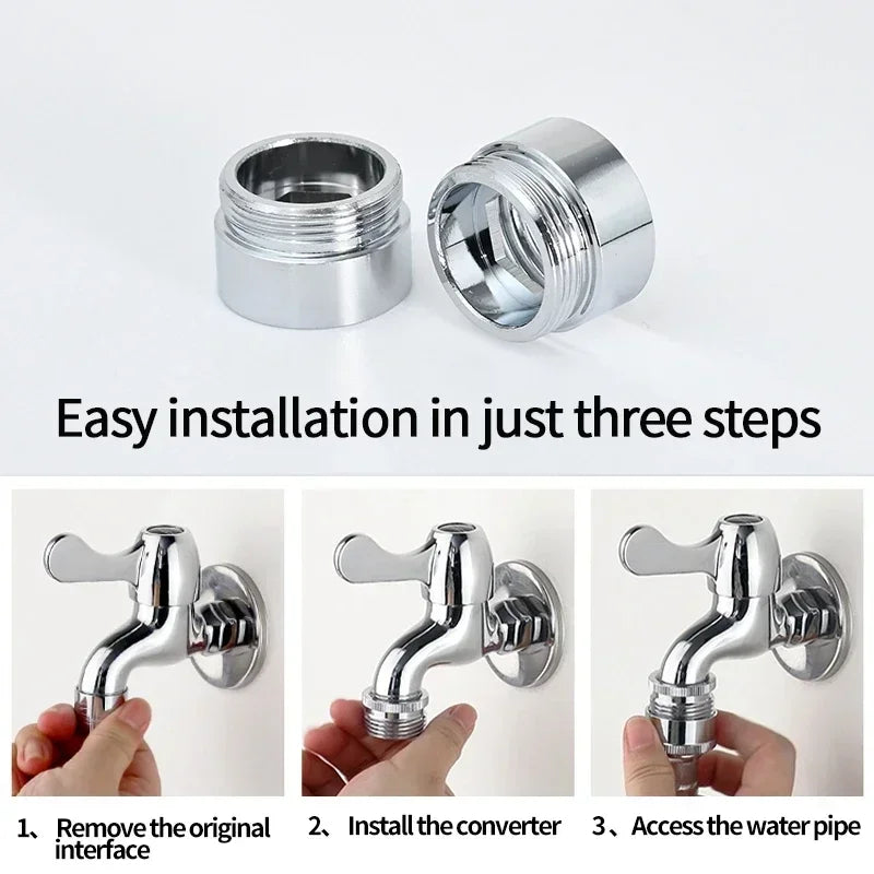 Water Faucet Coupler 1/2 To M16 M18 M20 M22 M24 M28 M32 Thread Connector Conversion Tap Adapter Fitting Bubbler Kitchen Bathroom