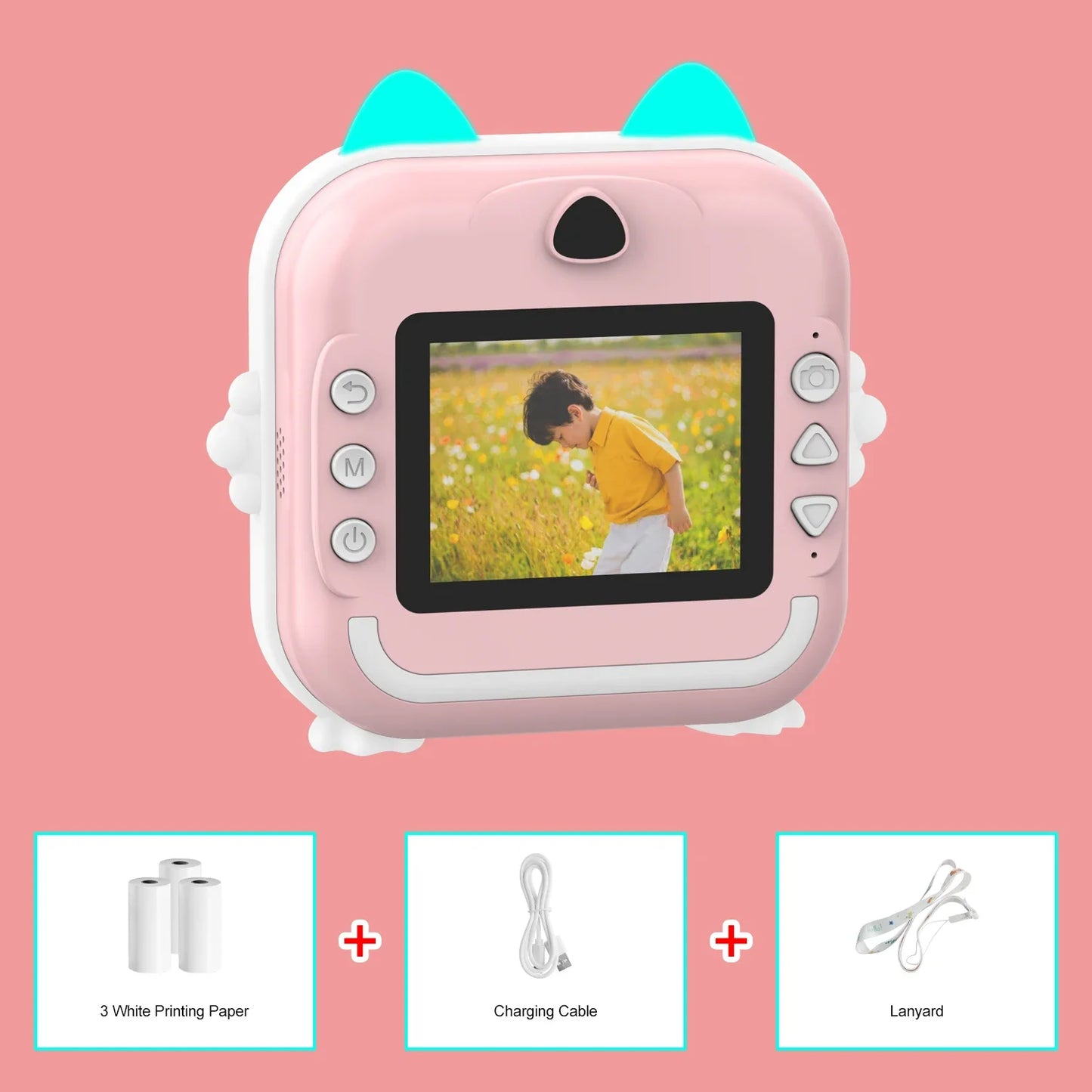 Q5 Kids Camera Instant Print Photo Children Inkless Mini Printer Digital Camera 32G TF Card Video Educational Toys Boy Girl Gift