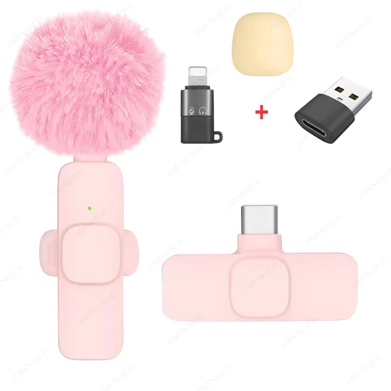 Nouveau microphone cravate sans fil, mini microphone portable pour enregistrement audio et vidéo, pour iPhone, Android, PC, appareil photo, jeux en direct, téléphone