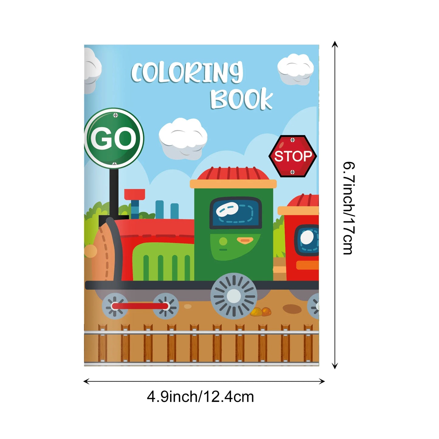 16pcs Vehicle Theme Coloring Books Graffiti Aircraft Fire Truck Pattern DIY Drawing Painting Books For Kids Gifts Party Supplies