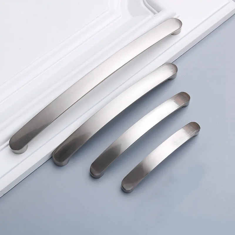 Poignées de meuble en alliage d'aluminium brossé pour porte de cuisine, tiroir, meuble moderne