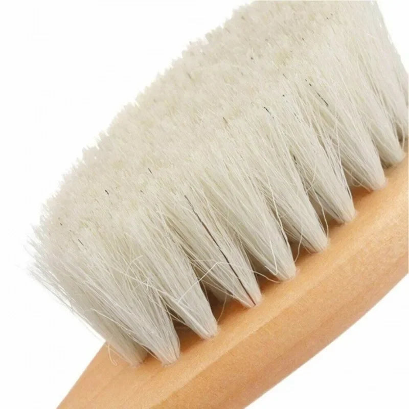 Brosse à cheveux en laine et bois pour nouveau-né, peigne pour bébé, masseur de tête portable, brosse de bain pour cheveux, nouveau