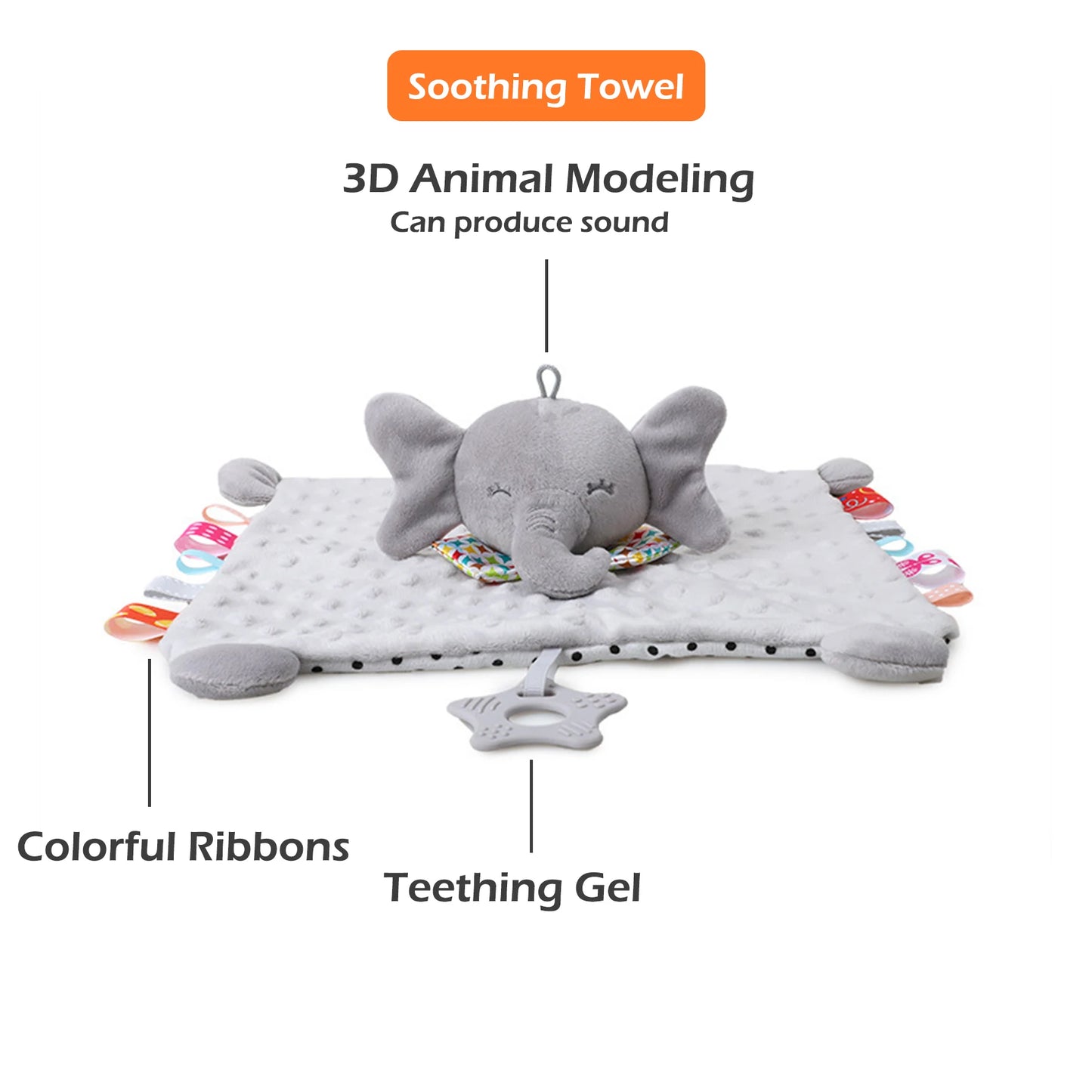 Baby Early Sensory Toys Cartoon Wrist Ring Socks Bed wrapping, bed hanging, soothing cloth toy, sleep soothing towel Baby Rattle