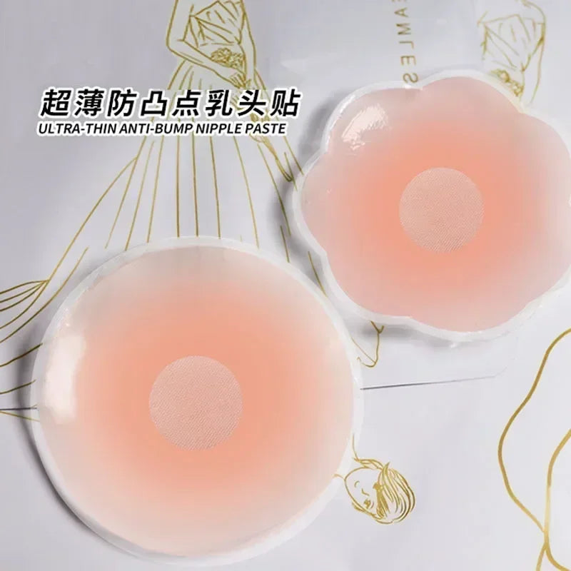 2-24PCS Invisible Self Adhesive Chest Paste Reusable Sticker Breast Petal Strapless Lift Up Bra Pad Silicone Petal Nipple Cover