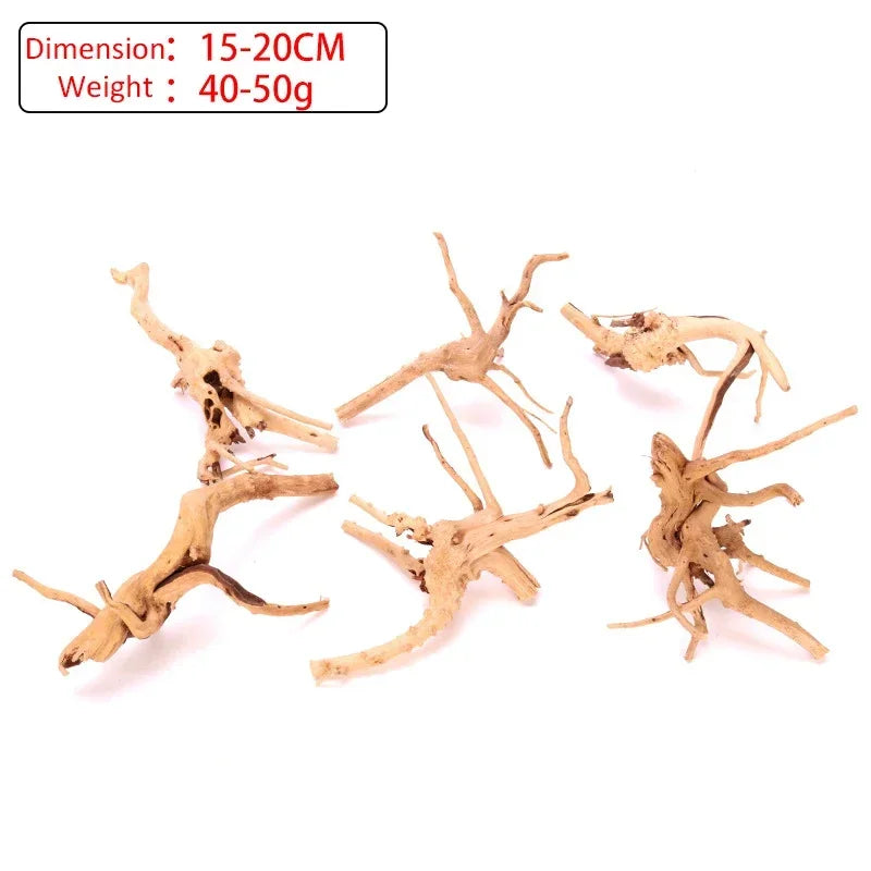 Natural Tree Trunk Aquarium Decoration Fish Tank Ornament Driftwood Cuckoo Roots Micro Landscape for Reptiles and Aquatic Decor