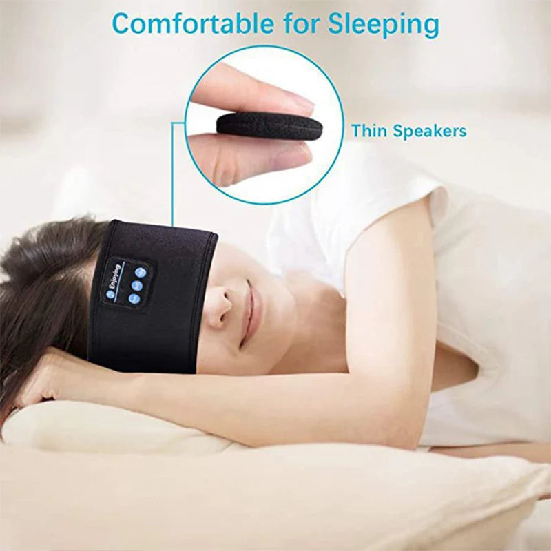 Masque de musique sans fil Bluetooth, bandeau de sport, casque anti-bruit, pour conversation, course, yoga, musique, casque de sommeil sans fil