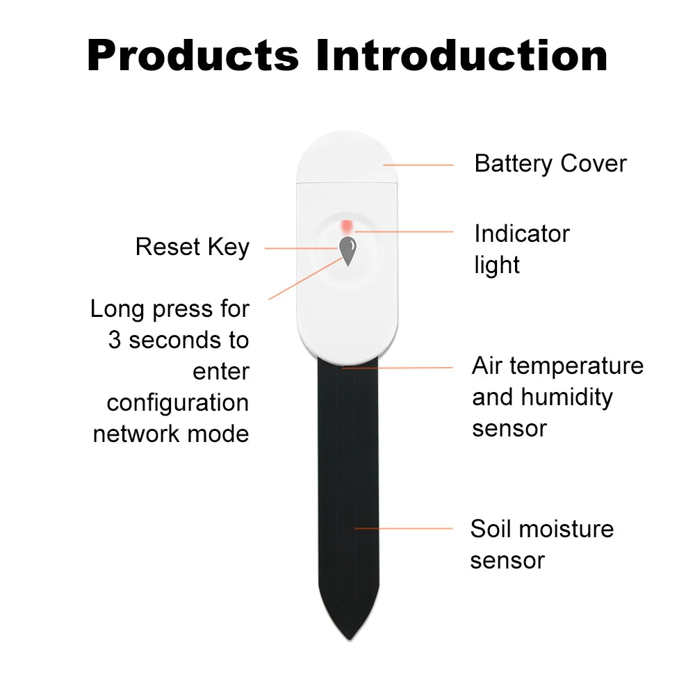 Testeur de sol intelligent Zigbee 3.0, compteur de température et d'humidité, thermohygromètre étanche, détecteur d'irrigation et d'automatisation de jardin