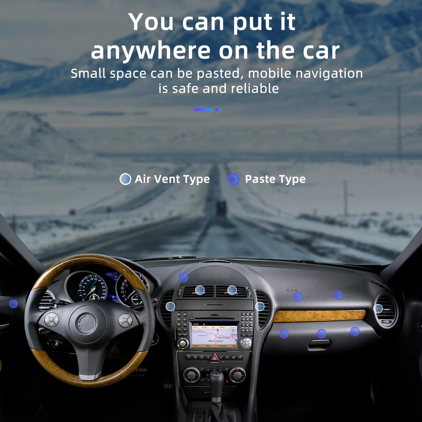 Magnetic Car Phone Holder Magnet Smartphone Support GPS Foldable Phone Stand Bracket Car Charger Holder For iPhone 15 14 Xiaomi