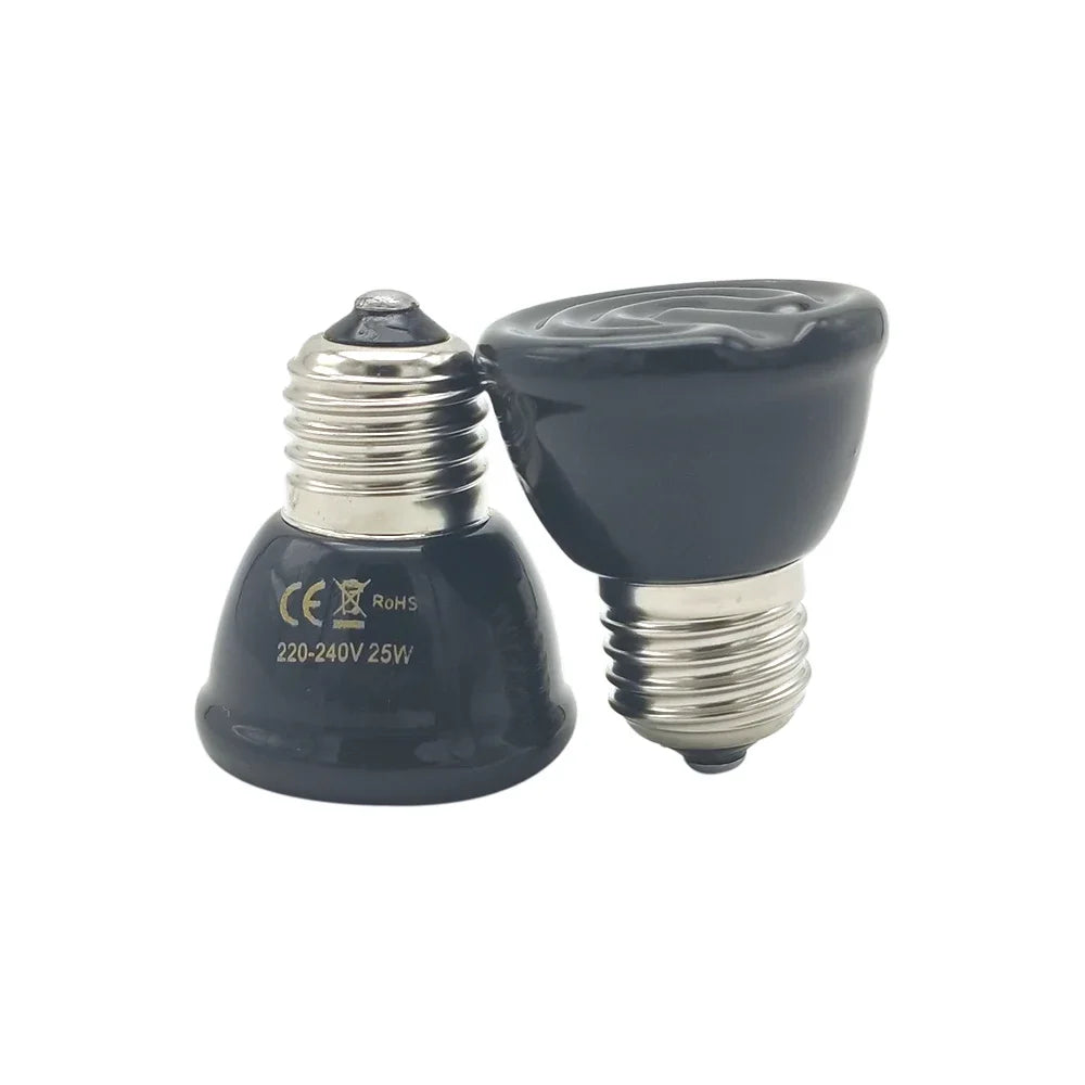 110v/220v Black 25W/50W/75W/100W Pet Reptile Far Infrared Ceramic Heat Lamps