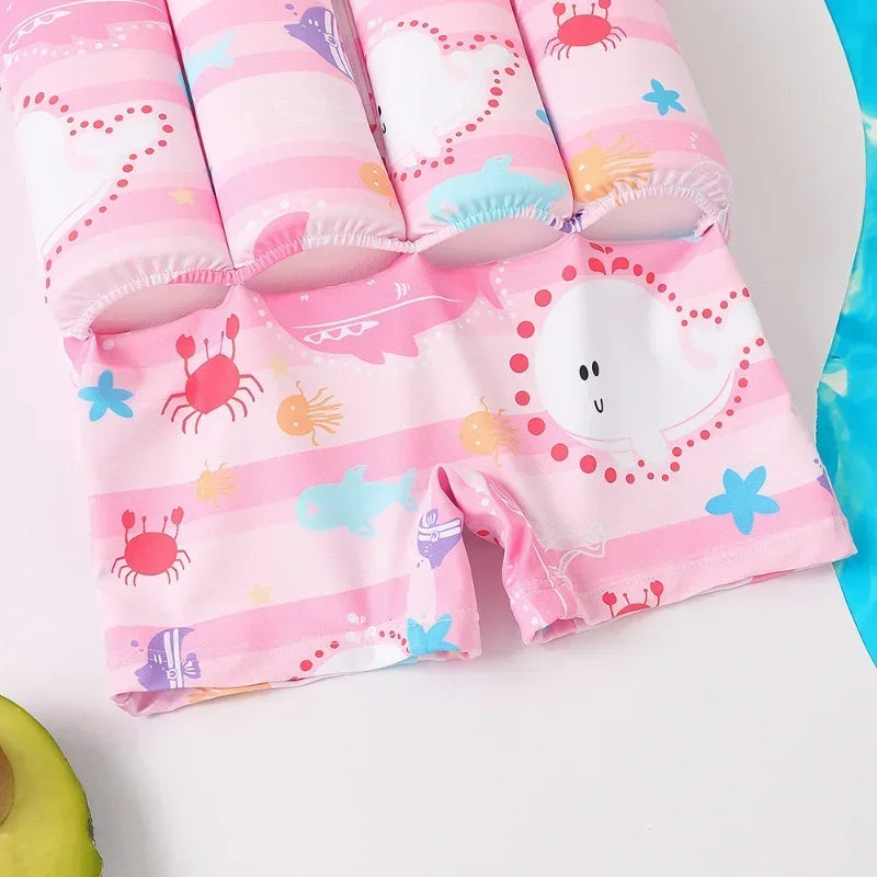 Maillot de bain une pièce pour enfants, protection contre les éruptions cutanées, imprimé dessin animé, vêtements de natation pour filles et garçons