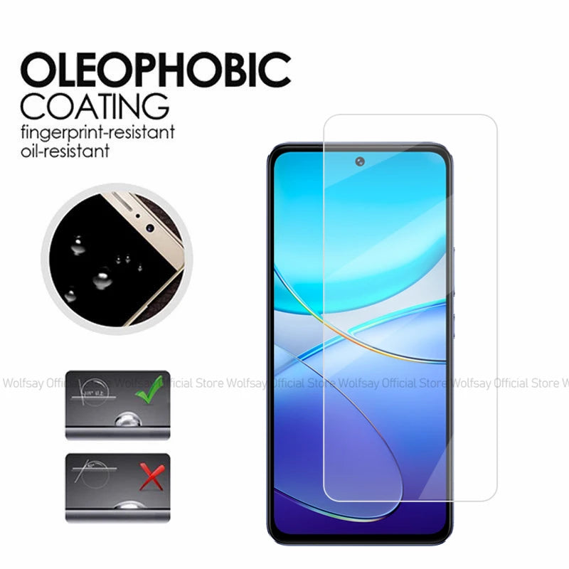 2/4PCS Screen Protector For Vivo V40 SE Tempered Glass Vivo V40 SE Full Glue Screen Phone Glass Protective Film For Vivo V40 SE