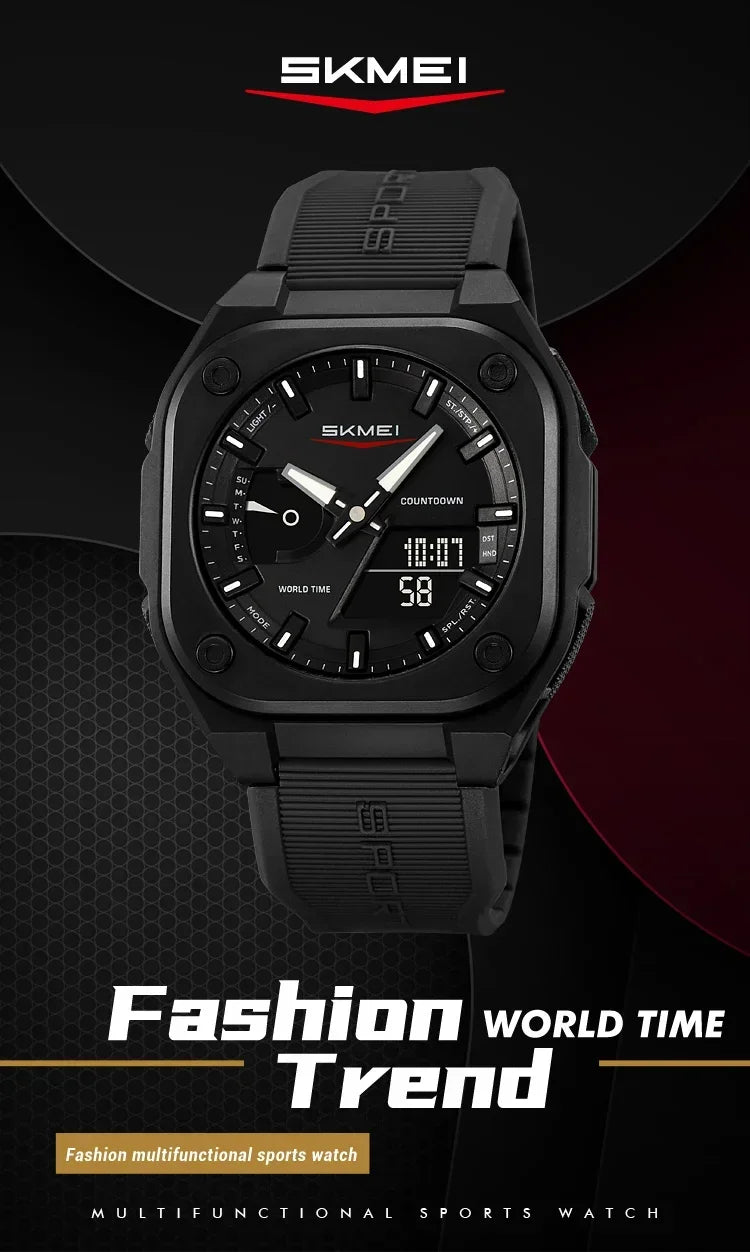 Montre SKMEI 2328 pour homme, accessoire de sport, étanche, réveil, numérique, électronique