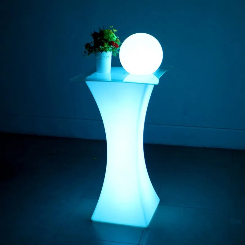 NewOut Door Use Led Illuminated Bar Cocktail Table Rechargeable Bar Plastic Table Lighted Up Coffee Table Ktv Disco Party Supply