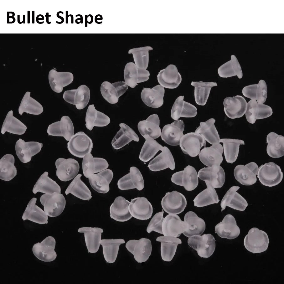 Lot de 500/2000 bouchons d'oreilles en silicone transparents, anti-chute, accessoires pour boucles d'oreilles