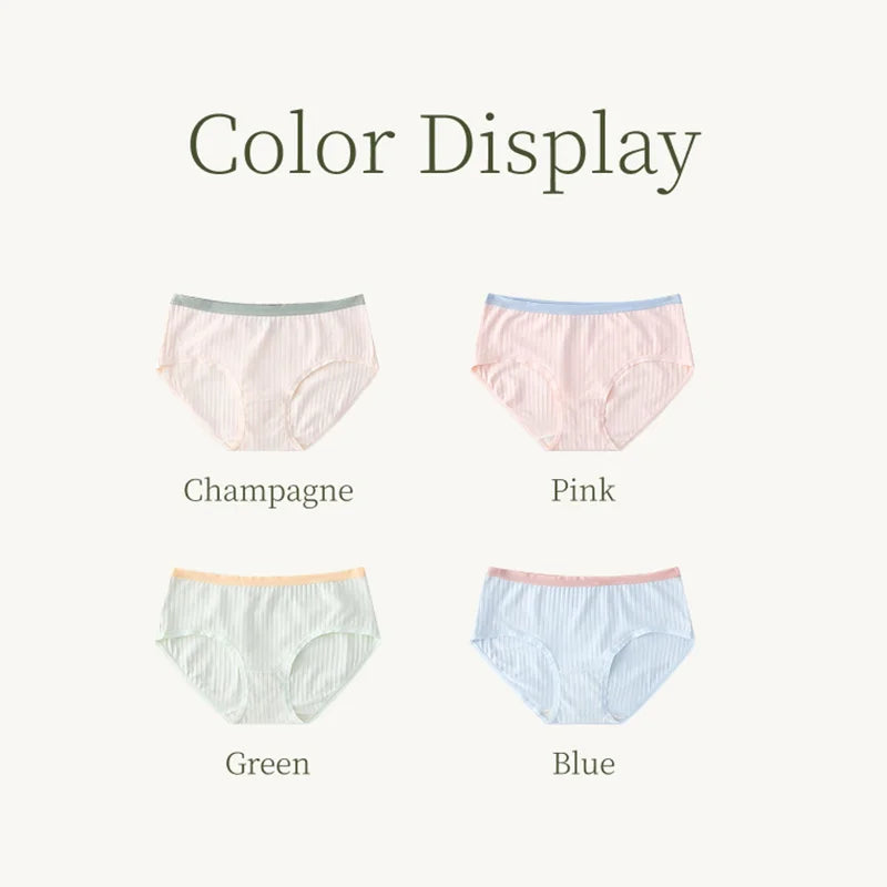 SUJIIN 3Pcs/Lot Women's Cotton Underwear Seamless Mid-waist Panties for Women Invisible Breathable Comfortable Briefs Lady XN001