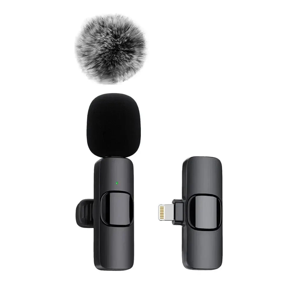 Nouveau microphone cravate sans fil, mini micro d'enregistrement audio et vidéo pour iPhone, Android, ordinateur portable, jeux en direct, téléphone portable