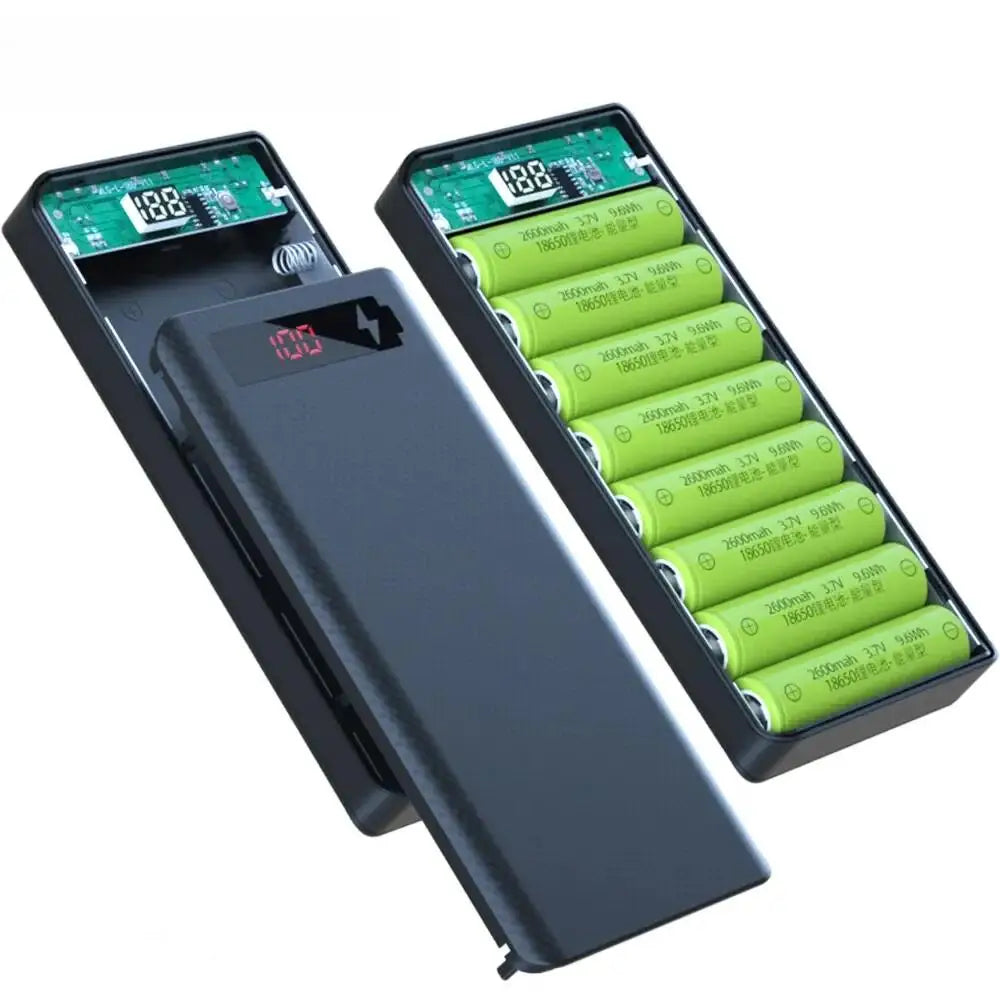 Dual USB Micro USB Type C Power Bank Shell 5V DIY Shell 18650 Holder Cases Detachable Battery Charge Storage Box Without Battery