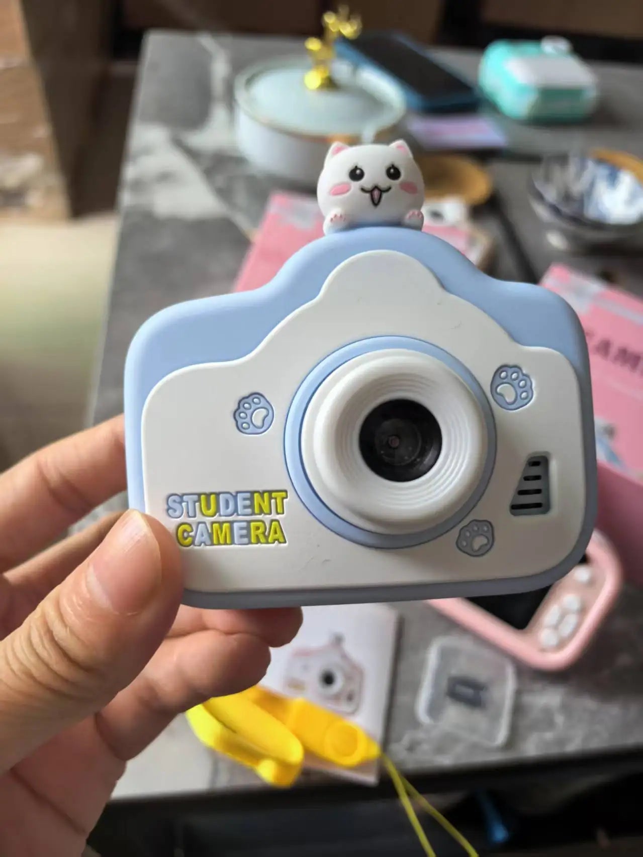 Kid Mini Camera 1080P Cartoon Selfie Toddler Digital Video Camera Toys With 32G SD Card for Boys/Girls Christmas Birthday Gifts