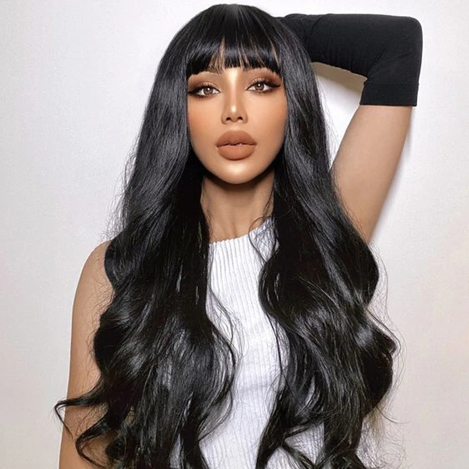 Perruques Rebecca 3x1 Body Wave 100 % cheveux humains avec frange rideau pour femmes, cheveux brésiliens Remy, sans colle, colorées, QVR