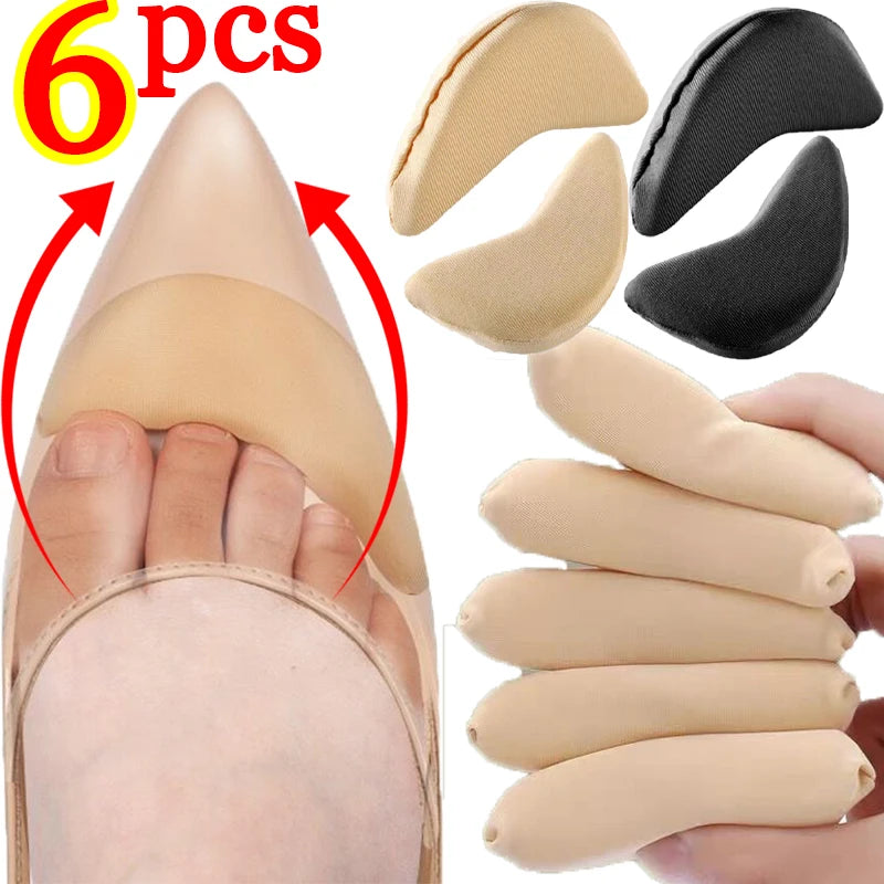 Coussinets d'insertion en éponge pour l'avant-pied, ajustement pour femmes, réduction de la taille des chaussures, soulagement de la douleur, semelles de remplissage pour talons hauts, coussin pour l'avant-pied et les orteils
