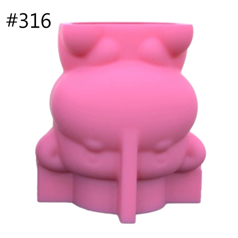 MXME Creative-Resin Plant Pots Silicone Mold Flower Pots Resin Mold Pen Holder Vase Epoxy Casting Mold