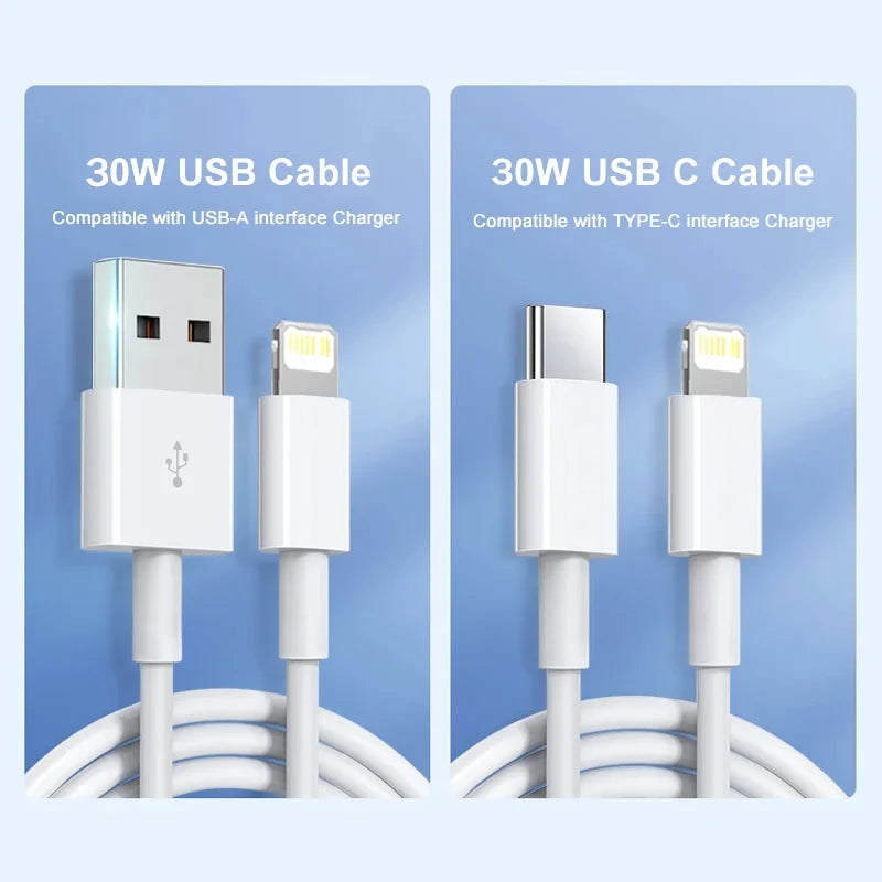 PD 30W Fast Charging Type C Cable For Apple iPhone 13 12 11 14 15 16 Pro Max Plus USB C Cable Quick Charge Data Line Accessories