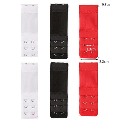 6pcs Back Bra Extender Strap Extension 2 Hooks Extenders For Women Bra Accessories Lengthened Buckle Bra Hook Botton Intimates