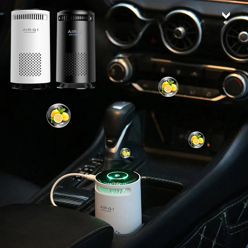 Purificateur d'air portable pour maison, voiture, purificateur d'air à ions négatifs pour la fumée, le pollen, désodorisant silencieux USB pour chambre, bureau, salon