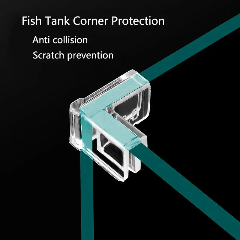Lot de 4 protections d'angle anti-collision en plastique pour aquarium, 5/6/8/10/12/15 mm, sans adhésif, accessoires