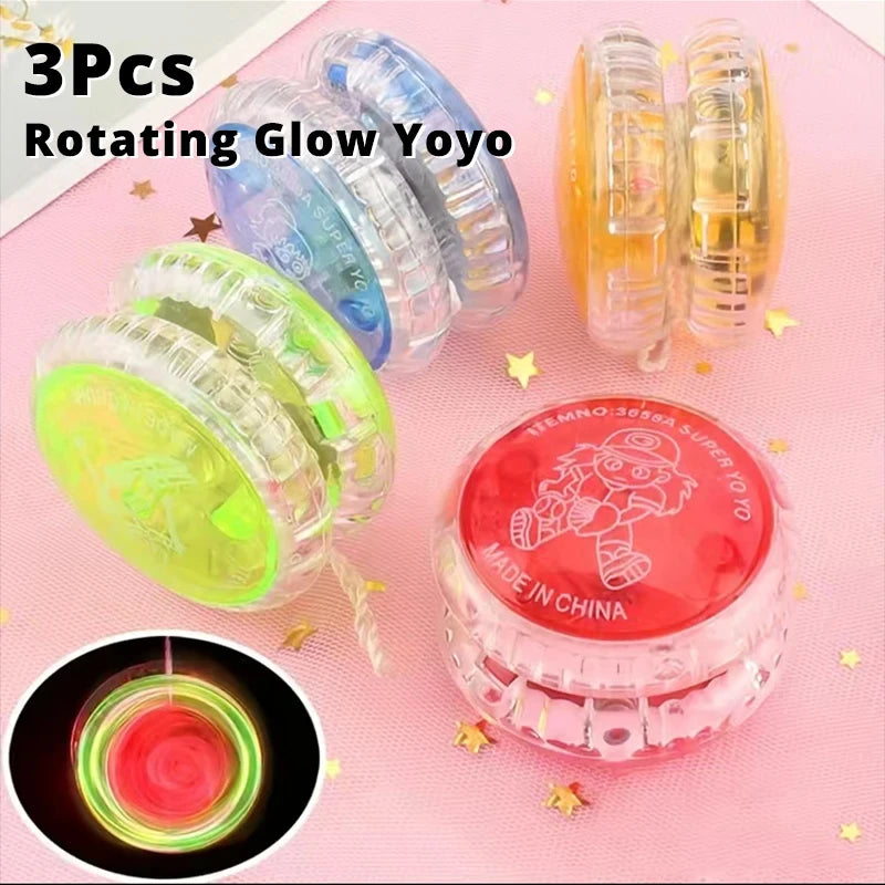 Yo-yo lumineux pour enfants, jouet créatif à paillettes, Yo-yo pour garçon, puzzle yo-yo éblouissant, balle yo-yo phosphorescente