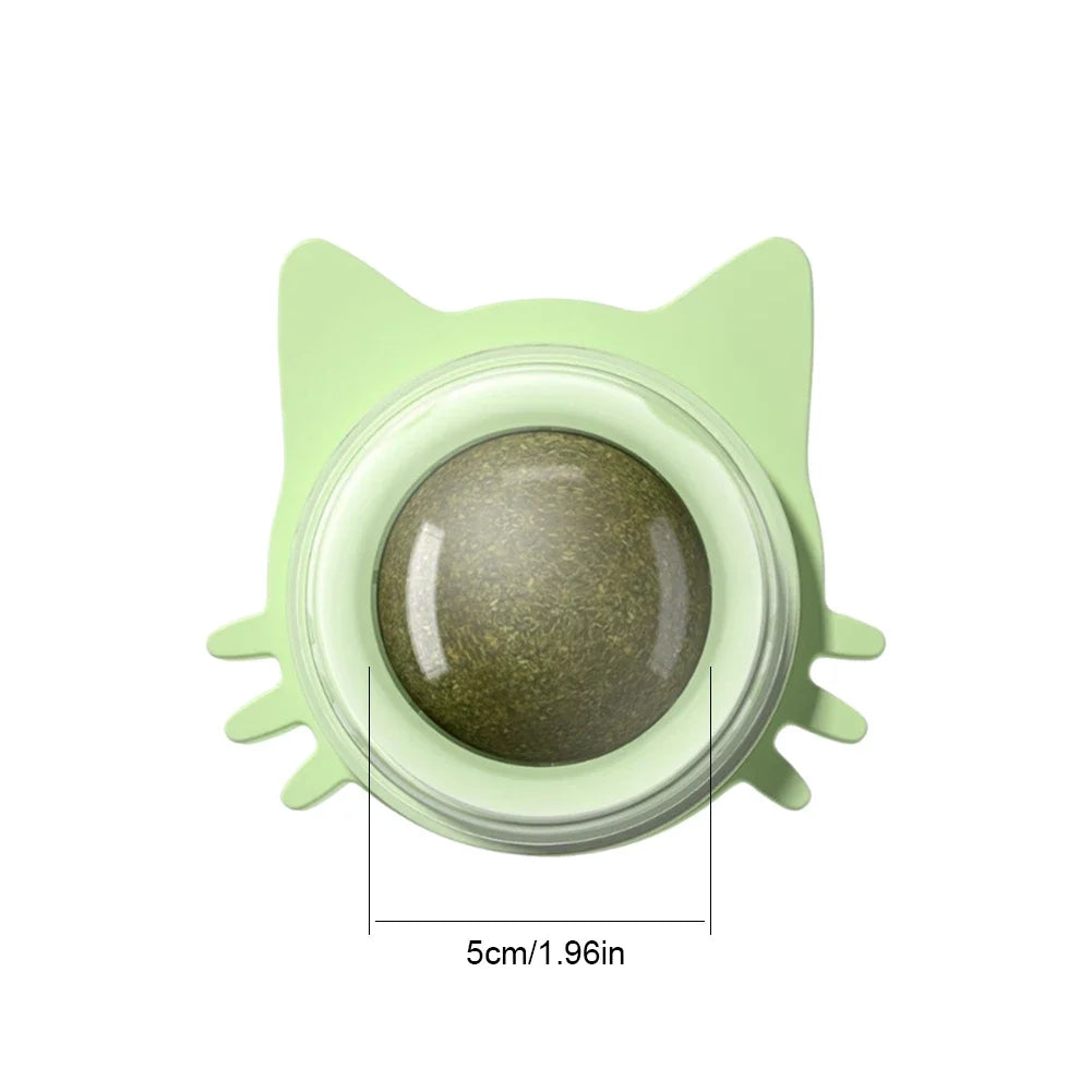 Lot de 1 à 5 balles murales rotatives à l'herbe à chat pour chaton, jouets à mâcher à lécher, nettoyage des dents, jouet à mordre pour chat d'intérieur, fournitures pour animaux de compagnie