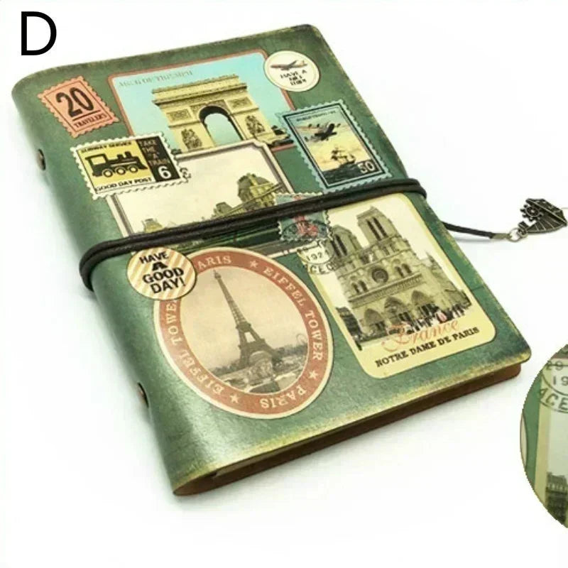 Carnet de notes vintage en cuir PU, planificateur créatif en papier kraft, carnet de croquis, agenda, carnet de notes, fournitures scolaires