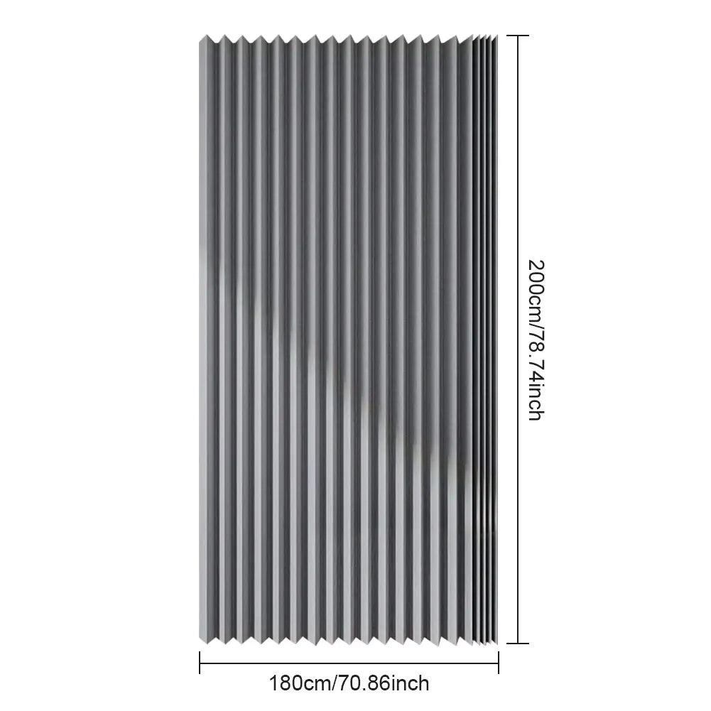 Foldable Magnetic Shower Curtain Waterproof Bath Curtain with 12/14 Hooks Modern Curtain Privacy Bathroom Divider for Bathroom