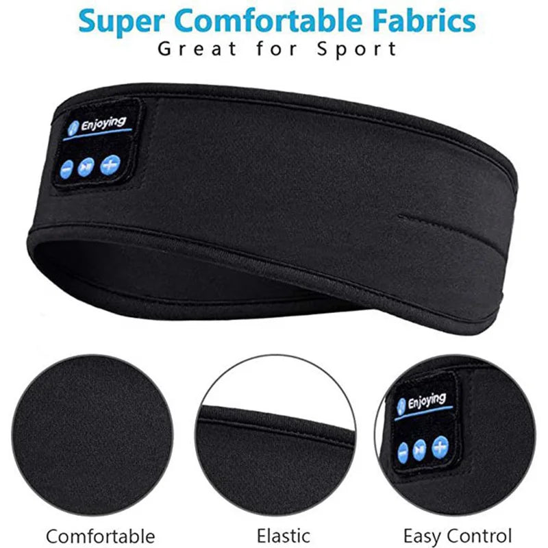 Masque de musique sans fil Bluetooth, bandeau de sport, casque anti-bruit, pour conversation, course, yoga, musique, casque de sommeil sans fil