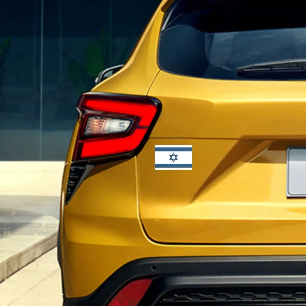Various Size Israeli Flag Stickers Graphics Israel Flags Decor for Laptop Phone Kitchen Bedroom Wraps Cars Window Bumper Sticker
