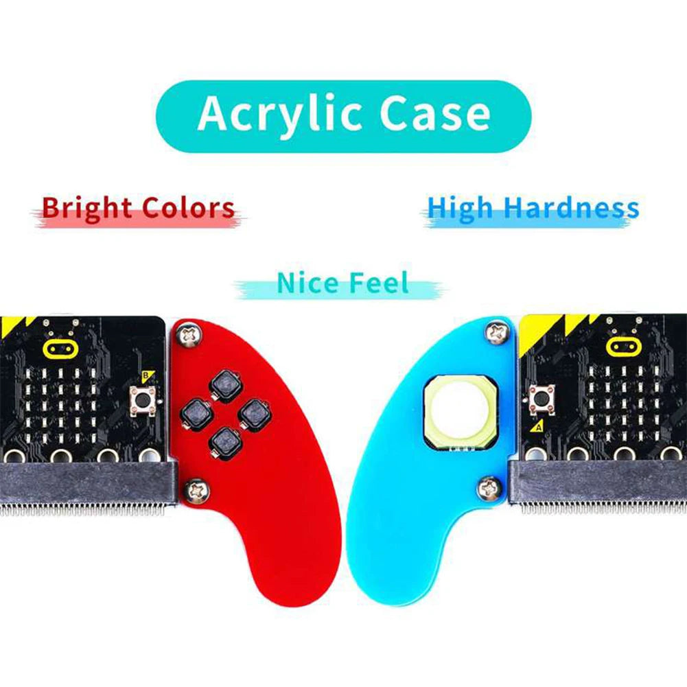 ELECFREAKS Micro:bit Joystick électronique:bit V2 Kit boîtier acrylique Jeu de société Contrôleur de jeu Microbit Console Support Makecode
