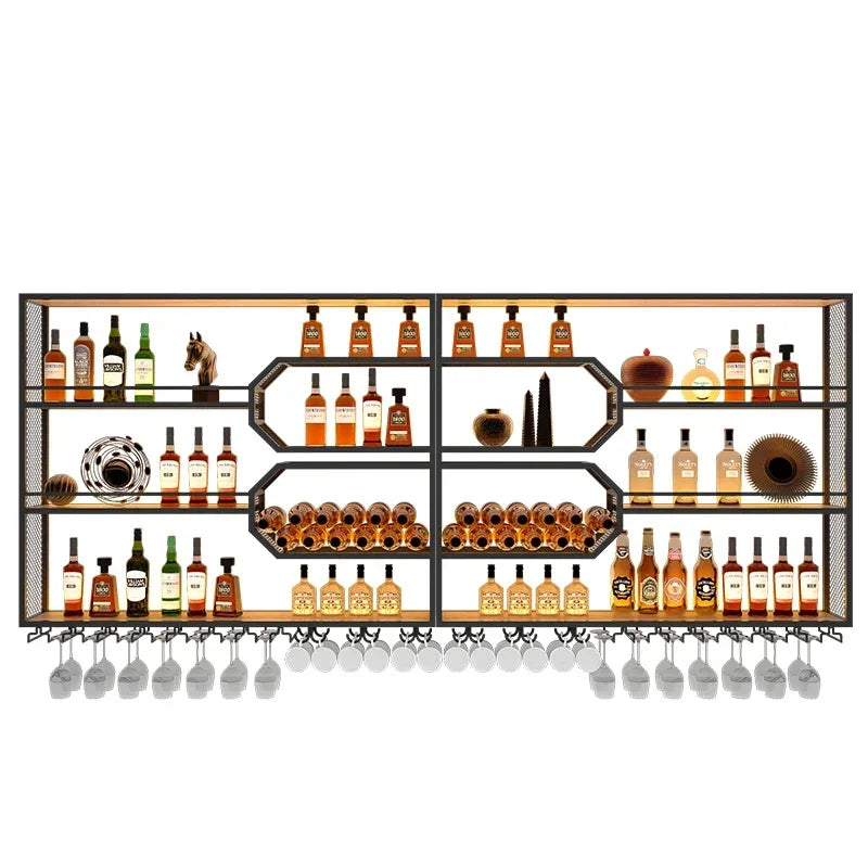 Drinks Bar Cabinet Portable Shelves Luxury Whiskey Iron Wine Rack Outdoor Home Open Cabinets Display Vitrinas Full Bar Furniture