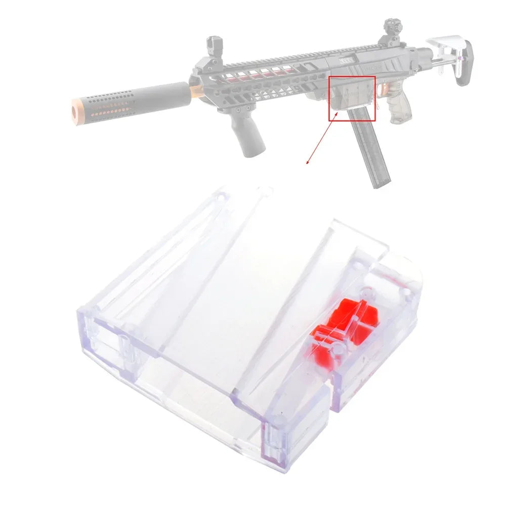 Chargeur Talon 18 fléchettes Worker Mod, chargeur court incliné Stefan avec adaptateur pour blaster manuel Nerf