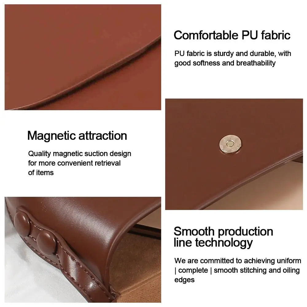 PU Leather Women Crossbody Bag Fashion Luxury Purse Sling Bags Saddle Shoulder Bag Candy Color Girl Messenger Bags