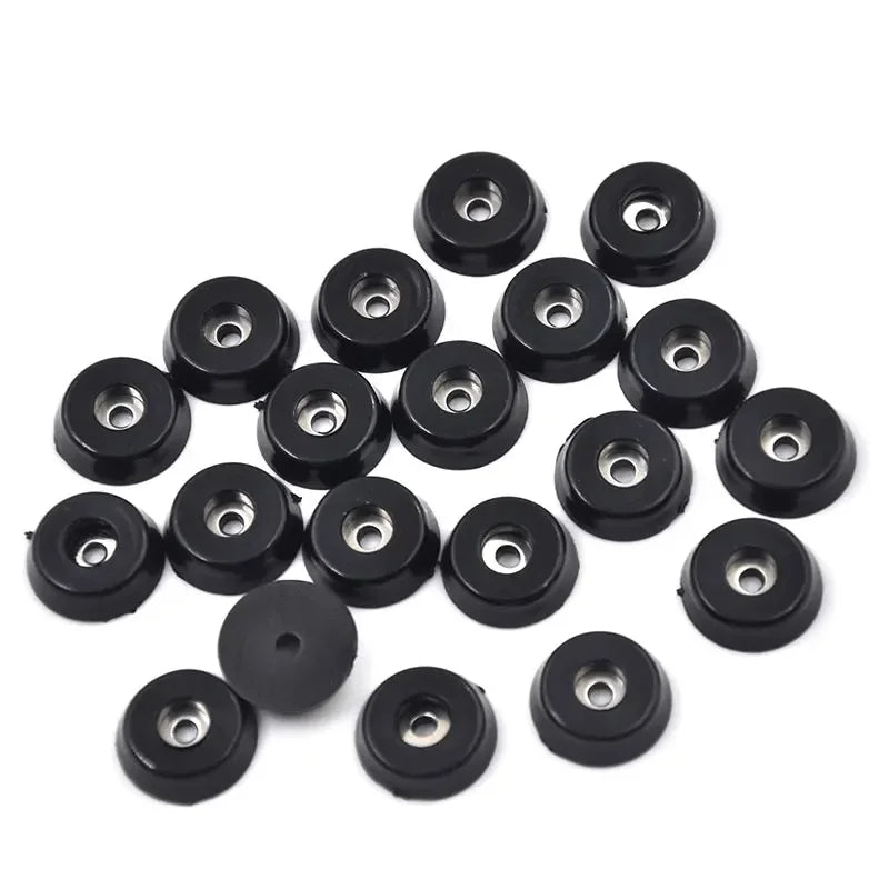 Lot de 8 pieds de meubles antidérapants noirs, coussinets coniques en caoutchouc pour protection de sol