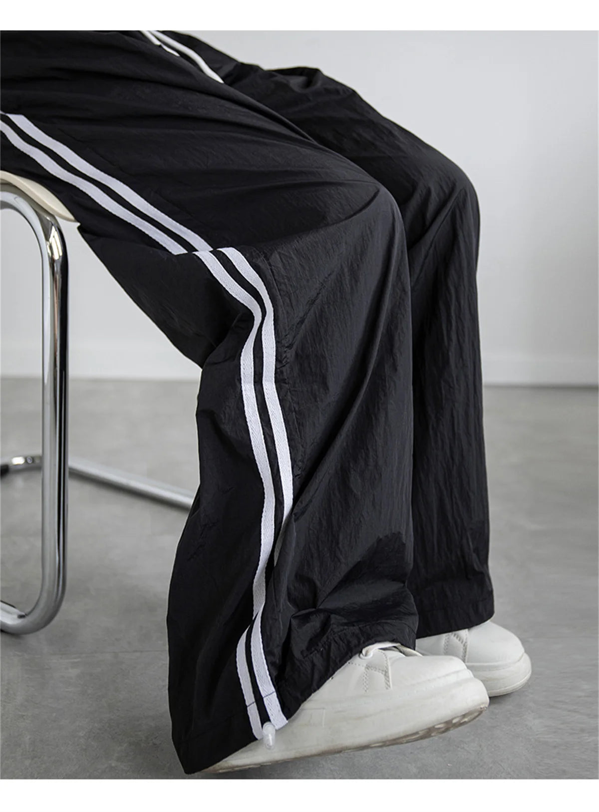 Pantalon ample taille haute pour femme, style streetwear, style hip-hop, décontracté, avec cordon de serrage, collection 2025