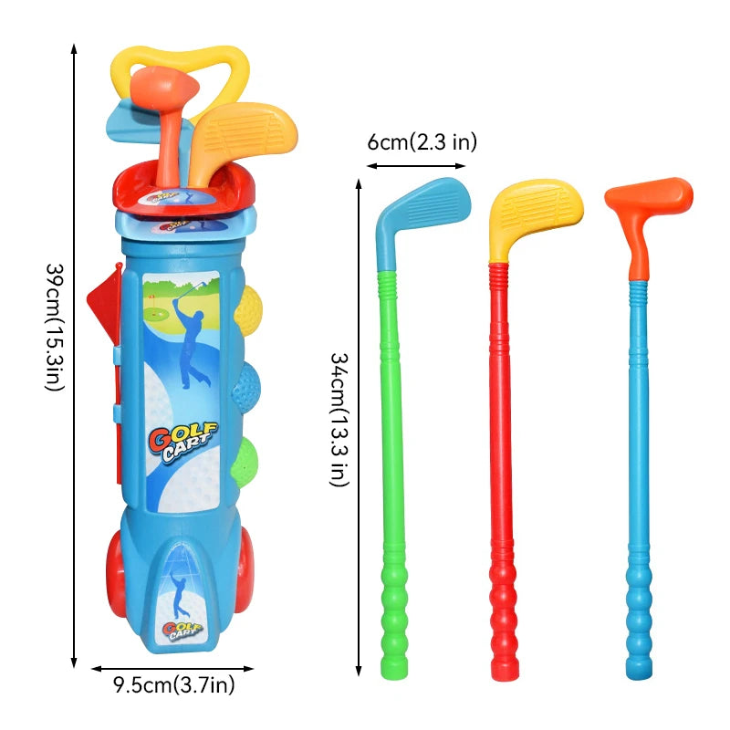 Ensemble de clubs de golf pour enfants, jouets de sport d'intérieur et d'extérieur rétractables, jeux de golf pour parents et enfants, jouets interactifs d'extérieur