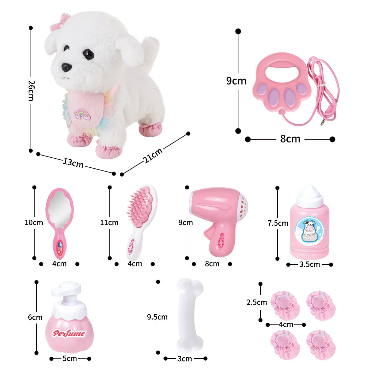 Jouet interactif électronique en peluche pour enfant, qui secoue la queue, fait semblant de s'habiller, chien en peluche qui aboie et marche avec laisse