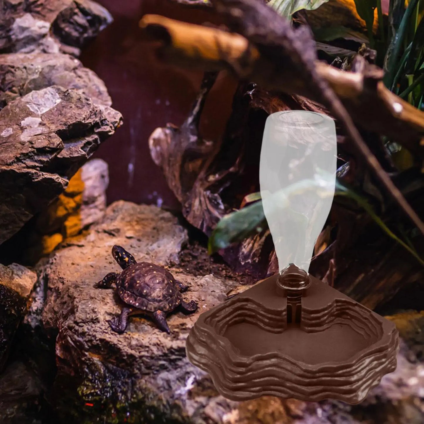 Distributeur d'eau automatique pour reptiles, accessoires pour réservoir, capacité de 400 ml, bol d'arrosage pour terrarium, pour lézards, geckos et dragons barbus