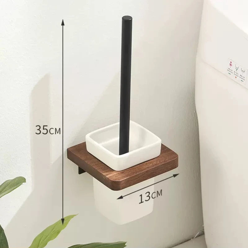 Nordic solid wood Light Luxury Towel Rack Bathroom Towel Shelf Perforated Wall Mounted Towel shelves Bathroom Accessories