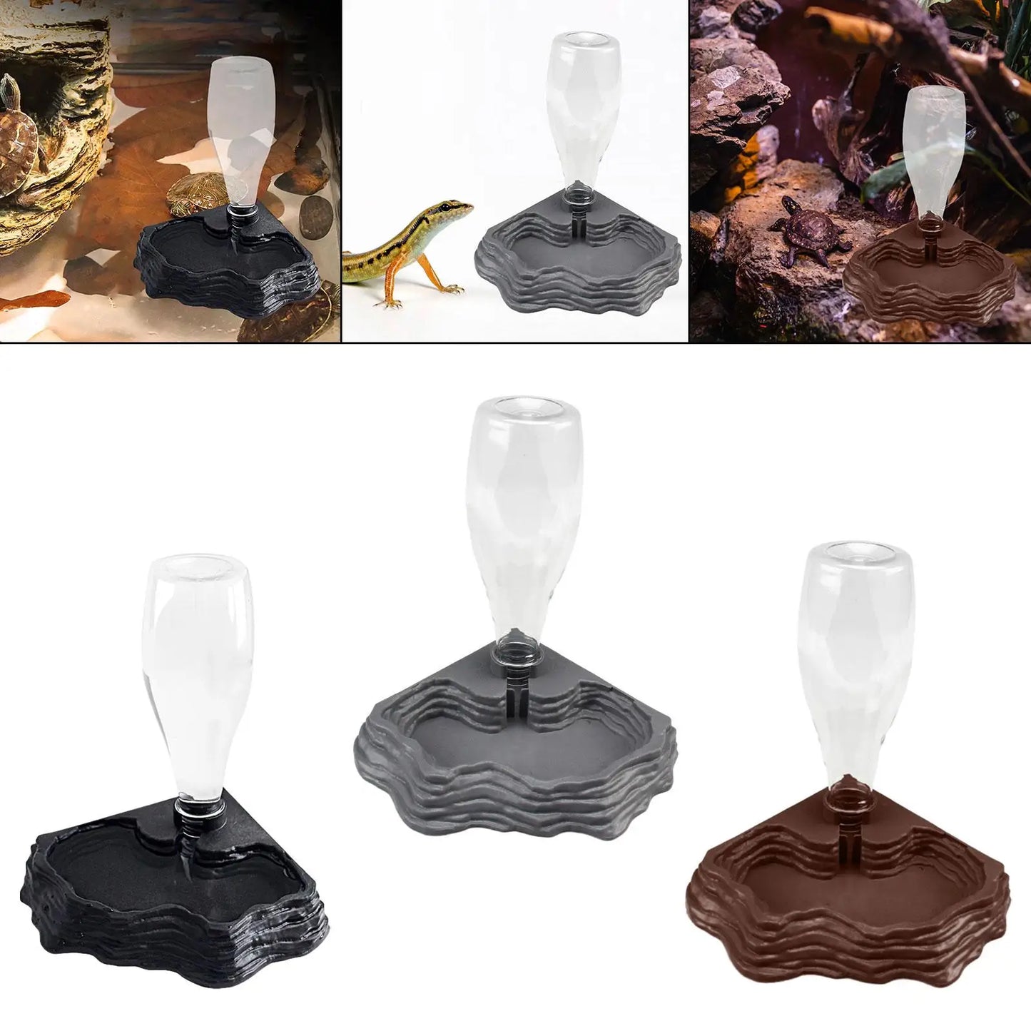 Distributeur d'eau automatique pour reptiles, accessoires pour réservoir, capacité de 400 ml, bol d'arrosage pour terrarium, pour lézards, geckos et dragons barbus