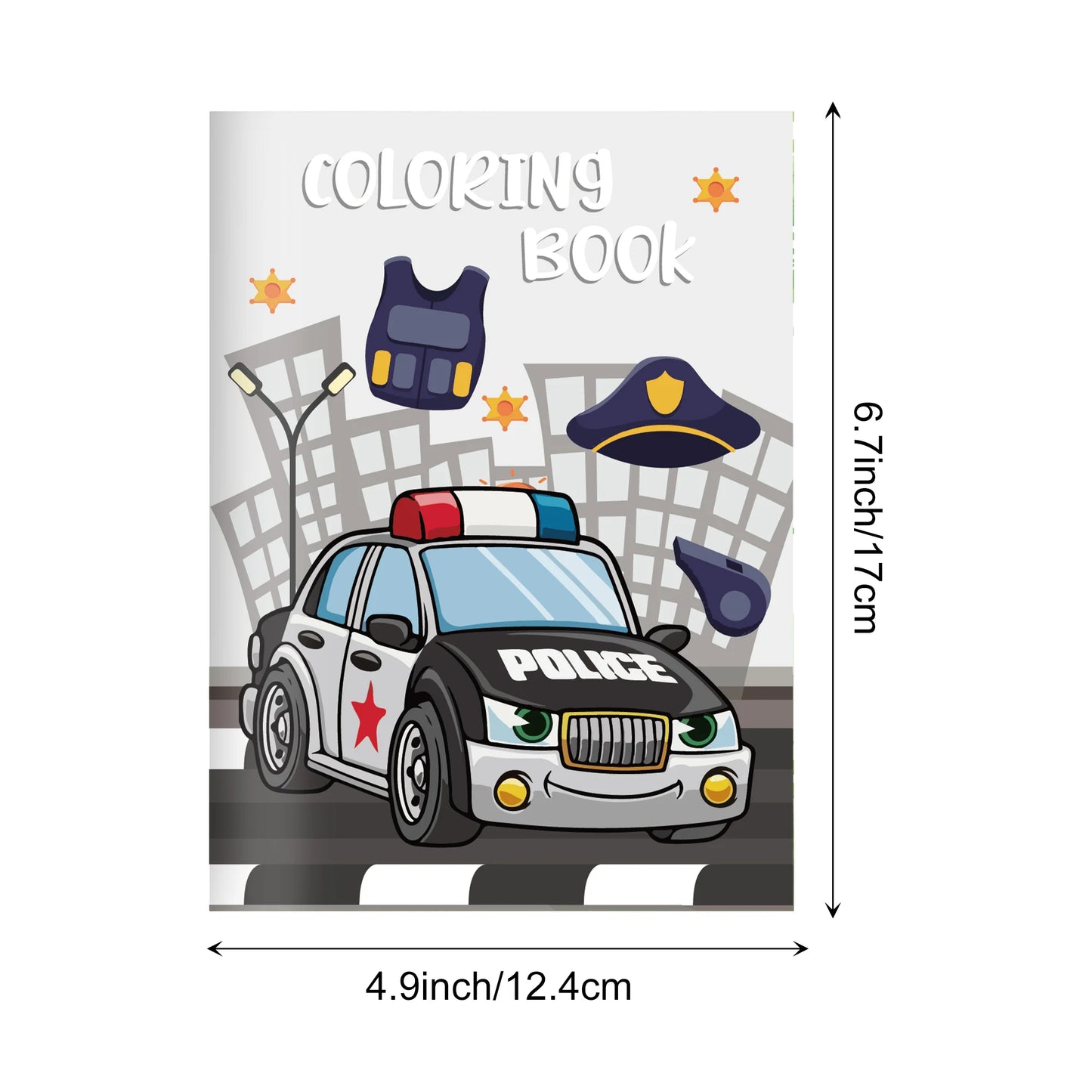16pcs Vehicle Theme Coloring Books Graffiti Aircraft Fire Truck Pattern DIY Drawing Painting Books For Kids Gifts Party Supplies