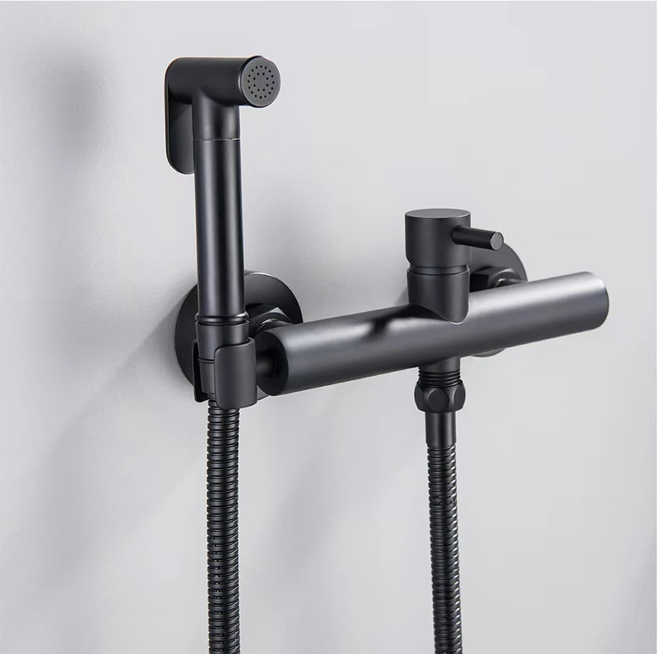 VGX Brass Bidet Faucet Set Handheld Ducha Higienica Hot Cold Toilet Crane Women Washer Bathroom Shattaf Sprayer Hygienic Shower
